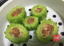 排骨苦瓜塞肉末炖汤的做法图解4