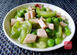 豌豆蛋清肠烩丝瓜的做法图解8
