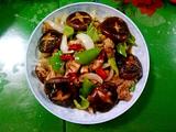 香菇圆葱烧肉片