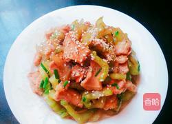 田菜片芝麻炒肉的做法图解4
