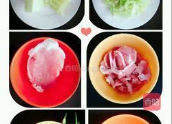 田菜片芝麻炒肉的做法图解1