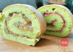 菠菜蛋糕果酱双拼的做法图解14