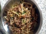 牛肉丝炒豆芽