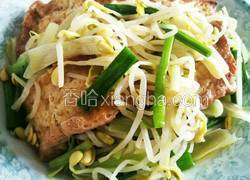 黄豆芽煎豆腐