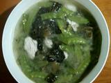 豌豆角肉片汤