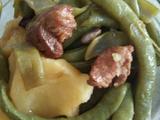 红烧肉炖豆角土豆