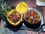 紫米虾仁炒菠萝饭