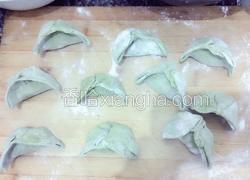 菠菜面皮水饺（白菜猪肉馅）