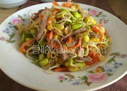 炒肉丝黄豆芽