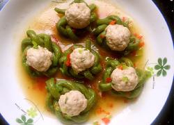 花式豆角蒸肉丸