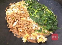 鸡蛋肉末红薯叶荞麦面的做法图解7