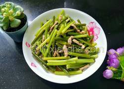 蒜苔炒肉丝