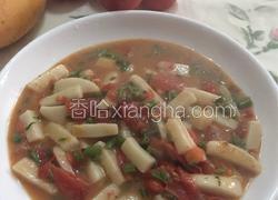 野芹菜番茄炒年糕