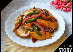 洋葱辣椒炒豆腐卷