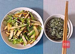 麦芹豆干+芹叶麦饭（适合孕妈）的做法图解3