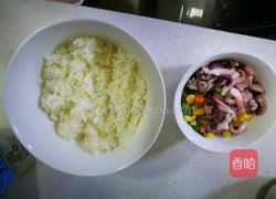 少油❤粒粒分开黄金八爪鱼蛋炒饭的做法图解2