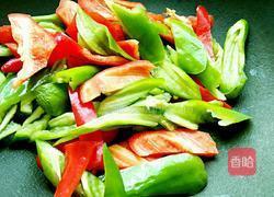 双椒夺魁(辣椒回锅肉)的做法图解9