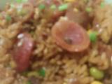 香肠玉米粒豌豆闷饭的做法[图]