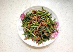 蒜台炒肉丝