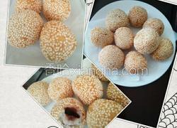 红豆沙馅麻球