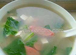 青菜豆腐菌汤