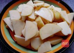 土豆烧油菜的做法图解2