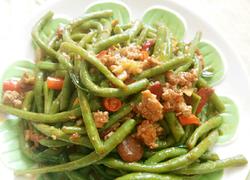 豇豆炒肉沫