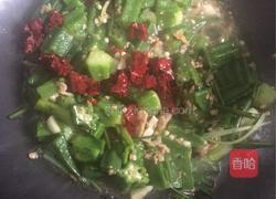 秋葵炒肉的做法图解4