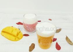芒果绿茶奶盖和草莓牛奶奶盖