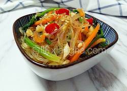 凉拌粉丝菠菜
