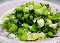 咸蛋白炒春菜