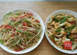 酸辣土豆和丝炒菜花的做法图解5