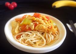 西柿鸡蛋南瓜丝捞面