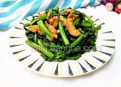 菜心炒瘦肉