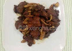 白玉菇炒牛柳