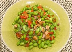 腊豆干炒毛豆