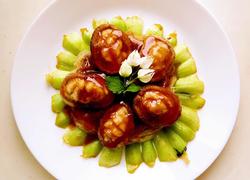 素鲍鱼，烧油菜心