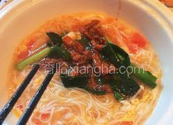 番茄青菜肉丝鸡蛋面