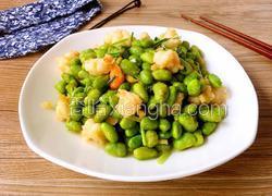 虾仁炒毛豆