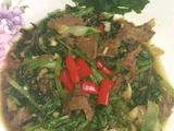 小白菜回勺牛肉