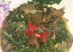 小白菜回勺牛肉