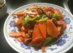 红萝卜炒瘦肉