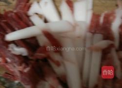 肉丝梅豆的做法图解2
