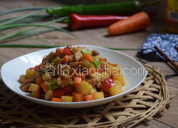 三丁炒鸡腿