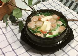 油麦菜肉丸豆腐汤