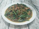 肉末油麦菜炖粉条豆泡