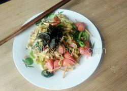青菜肉丝炒面