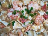 咸蛋黄虾仁豆腐