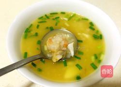 咸蛋翡翠虾仁粥的做法图解8