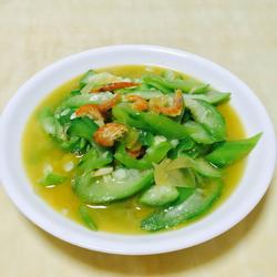 虾仁干冬菜炒丝瓜的做法[图]
